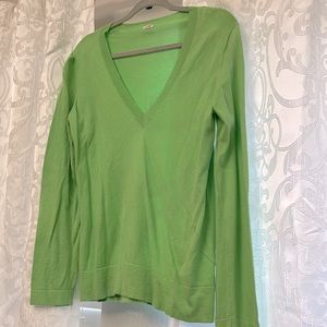 J crew dark green light-knit sweater